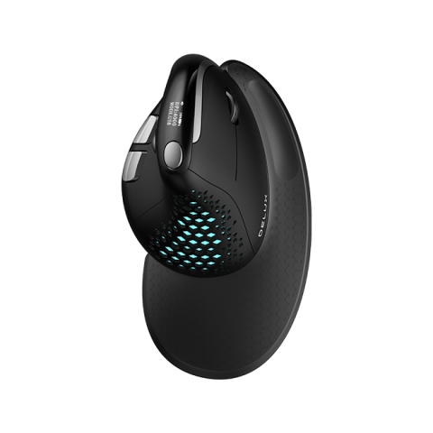 MOUSE DELUX , PC sau NB , wireless , 2.4GHz , BT5.0 , optic , 4000 dpi , butoane/scroll 6/1 , ergonomic , suport mana , negru , Cod Produs: M618XSD-BK [0]