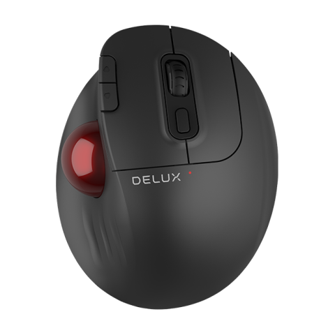 MOUSE DELUX ,  trackball ,  wireless ,  2.4GHz + BT5.0 ,  USB ,  optic ,  4000 dpi ,  butoane/scroll 5/1 ,  negru ,  Cod Produs: MT1DB-BK [0]