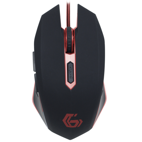 Mouse - MOUSE GEMBIRD, gaming, cu fir, USB, optic, 2400 dpi, butoane/scroll 6/1, iluminare, negru / rosu, Cod Produs: MUSG-001-R