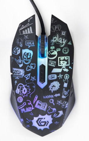 MOUSE GEMBIRD ,  gaming ,  cu fir ,  USB ,  optic ,  3600 dpi ,  butoane/scroll 6/1 ,  iluminare ,  cablu 1.5m ,  negru ,  Cod Produs: MUS-6B-GRAFIX-01 [1]