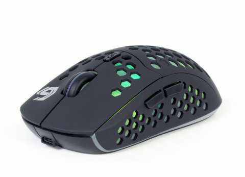 Mouse - MOUSE GEMBIRD, gaming, wireless, USB, optic, 1600 dpi, butoane/scroll 6/1, iluminare, acum. Li-ION 400mAh, negru, Cod Produs: MUSG-RAGNAR-WRX500