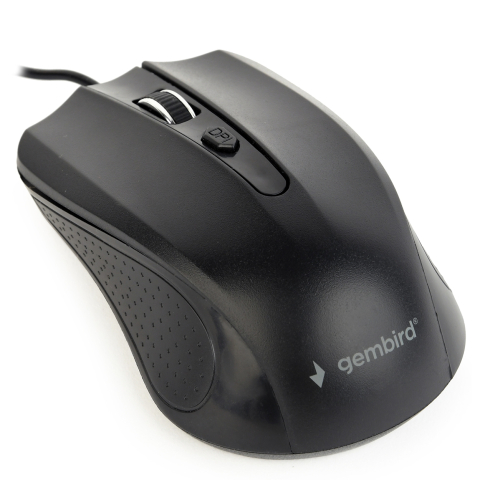 Mouse - MOUSE GEMBIRD, PC sau NB, cu fir, USB, optic, 1200 dpi, butoane/scroll 4/1, , negru, Cod Produs: MUS-4B-01