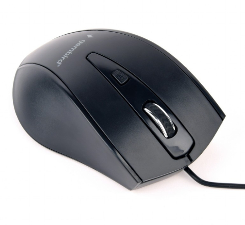 MOUSE GEMBIRD, PC sau NB, cu fir, USB, optic, 1200 dpi, butoane/scroll 4/1, , negru, Cod Produs: MUS-4B-02 [1]