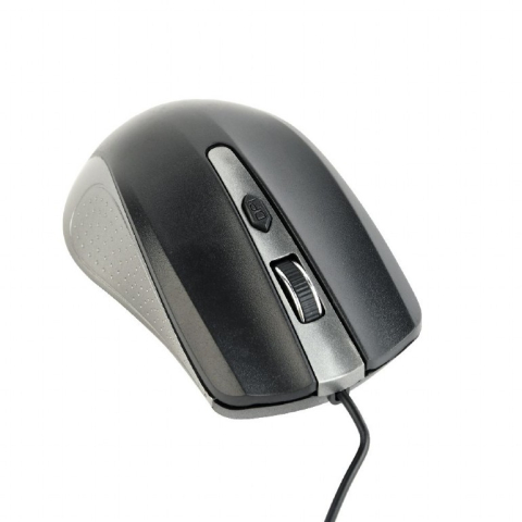MOUSE GEMBIRD, PC sau NB, cu fir, USB, optic, 1200 dpi, butoane/scroll 4/1, , negru / gri, Cod Produs: MUS-4B-01-GB [1]