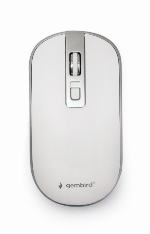 Mouse - MOUSE GEMBIRD, PC sau NB, wireless, 2.4GHz, optic, 1600 dpi, butoane/scroll 4/1, , alb / argintiu, Cod Produs: MUSW-4B-06-WS