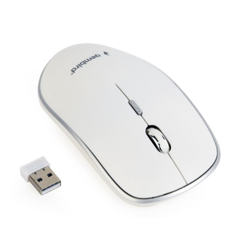 Mouse - MOUSE GEMBIRD, PC sau NB, wireless, 2.4GHz, optic, 1600 dpi, butoane/scroll 4/1, , alb, Cod Produs: MUSW-4B-01-W