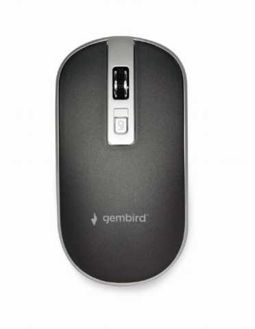 Mouse - MOUSE GEMBIRD, PC sau NB, wireless, 2.4GHz, optic, 1600 dpi, butoane/scroll 4/1, , negru / argintiu, Cod Produs: MUSW-4B-06-BS