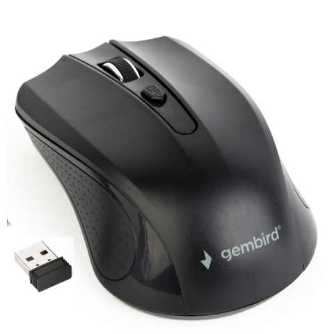 Mouse - MOUSE GEMBIRD, PC sau NB, wireless, 2.4GHz, optic, 1600 dpi, butoane/scroll 4/1, , negru, Cod Produs: MUSW-4B-04