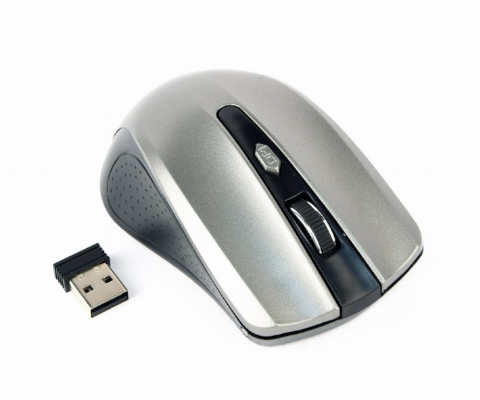 Mouse - MOUSE GEMBIRD, PC sau NB, wireless, 2.4GHz, optic, 1600 dpi, butoane/scroll 4/1, , negru / gri, Cod Produs: MUSW-4B-04-BG