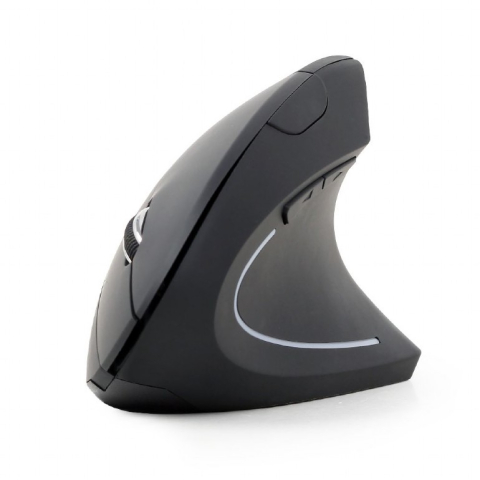 Mouse - MOUSE GEMBIRD, PC sau NB, wireless, 2.4GHz, optic, 1600 dpi, butoane/scroll 6/1, ergonomic, negru, Cod Produs: MUSW-ERGO-01