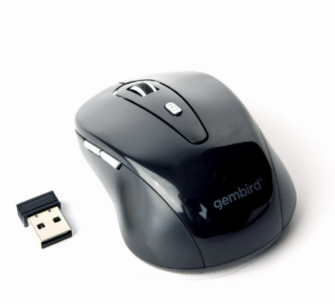 Electronice - MOUSE GEMBIRD ,  PC sau NB ,  wireless ,  2.4GHz ,  optic ,  1600 dpi ,  butoane/scroll 6/1 ,   ,  negru ,  Cod Produs: MUSW-6B-01