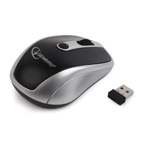 Mouse - MOUSE GEMBIRD, PC sau NB, wireless, 2.4GHz, optic, 1600 dpi, butoane/scroll 6/1, , negru / gri, Cod Produs: MUSW-6B-02-BG