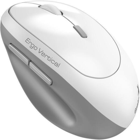 Periferice - MOUSE Genius,  Ergo 8350S, PC sau NB, wireless, BT+2.4GHz, optic, 2400 dpi, butoane/scroll 6/1, , white-grey, Cod Produs: 31030041401