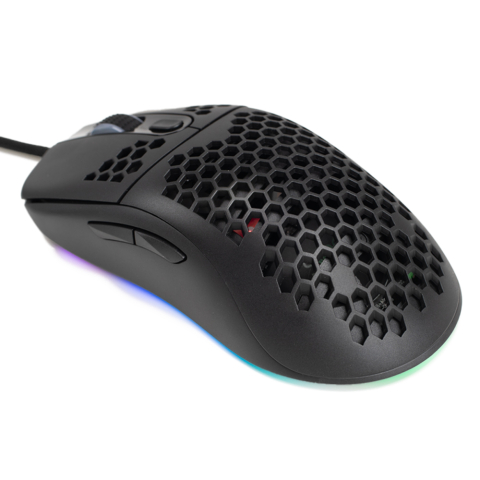 Mouse - MOUSE Spacer - gaming, gaming, cu fir, USB, optic, 6.400 dpi, butoane/scroll 7/1, iluminare RGB, negru, Cod Produs: SPGM-ALIEN-LIGHT