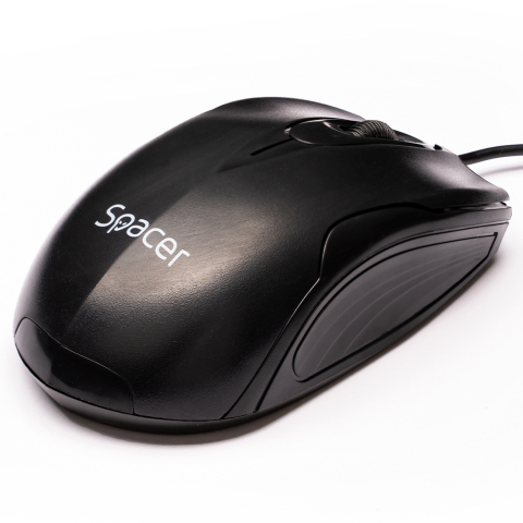 MOUSE  Spacer, PC sau NB, cu fir, USB, optic,  1200 dpi, butoane/scroll 3/1, , negru, Cod Produs: SPMO-M11 [2]