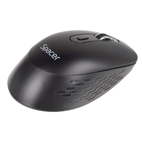 MOUSE Spacer ,  PC sau NB ,  wireless ,  2.4GHz + Bluetooth 5.1 ,  optic ,  max.1600 dpi ,  butoane/scroll 6/1 , buton ON/OFF ,  click silentios S/D ,  negru , baterii AAAx2 incluse ,  Cod Produs: SPM [2]