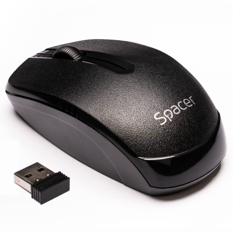 Mouse - MOUSE  Spacer, PC sau NB, wireless, 2.4GHz, optic, 1000 dpi, butoane/scroll 3/1, , negru, Cod Produs: SPMO-161