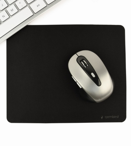 MousePAD GEMBIRD ,  cauciuc si material textil ,  220 x 180 x 3 mm ,  negru ,  Cod Produs: MP-S-BK [2]