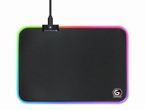 Electronice - MousePAD GEMBIRD - gaming, cauciuc si material textil, 350 x 250 x 4 mm, Iluminare 10 moduri, negru, Cod Produs: MP-GAMELED-M