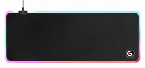 Mouse PAD - MousePAD GEMBIRD - gaming ,  cauciuc si material textil ,  800 x 300 x 4 mm ,  Iluminare 10 moduri ,  negru ,  Cod Produs: MP-GAMELED-L