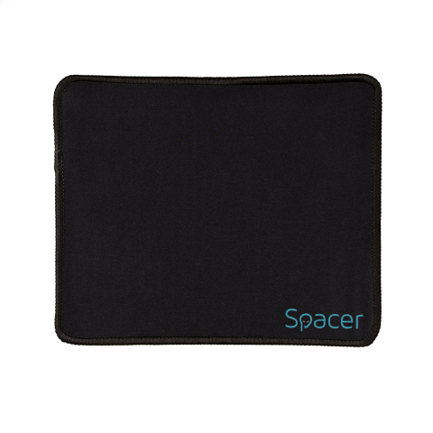 MousePAD SPACER ,  cauciuc si material textil ,  cusut pe margine ,  220 x 180 x 2 mm ,  negru Cod Produs: SP-PAD-S [1]