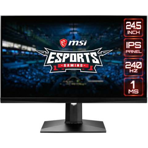 MSI Optix MAG251RX 24.5inch Monitor 1920x1080 IPS Flat 240Hz 1ms 2xHDMI DP USB-C ,  Cod Produs: OPTIX MAG251RX [0]