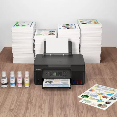 Multifunctional Inkjet CISS Color Canon G3470 Black, A4, Functii: Impr.|Scan.|Cop., Viteza de Printare Monocrom: 11ipm, Viteza de printare color: 6ipm, Conectivitate:USB|WIFI, Duplex:Nu, ADF:Nu(incl.T [2]
