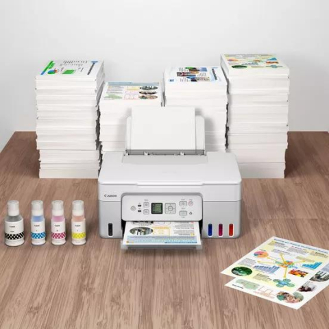 Multifunctional Inkjet CISS Color Canon G3470 White, A4, Functii: Impr.|Scan.|Cop., Viteza de Printare Monocrom: 11ipm, Viteza de printare color: 6ipm, Conectivitate:USB|WIFI, Duplex:Nu, ADF:Nu(incl.T [2]