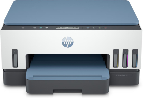 Echipamente de printare si scanare - Multifunctional Inkjet CISS Color HP Smart Tank 725, A4, Functii:Impr|Scan|Cop,Viteza Print Mono:15ppm,Viteza Print color:9ppm,Conectiv:USB|WiFi|BTH,Duplex:Da,ADF:Nu(Timbru Verde 11lei) 28B51A