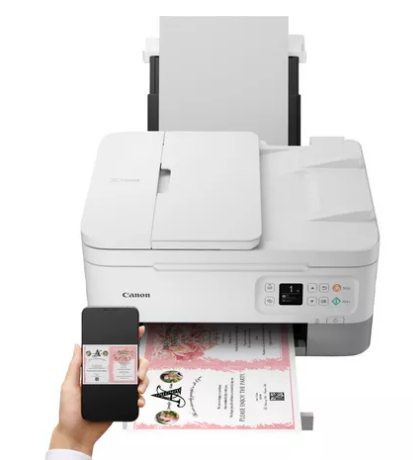 Multifunctional Inkjet Color Canon Pixma TS7451a White , A4 , Functii: Impr|Scan|Cop , Viteza Print Mono: 13ipm , Viteza Print color: 6.8ipm , Conectiv: USB|Wi-Fi , Duplex: Da , ADF: ADF(timbru verde  [6]