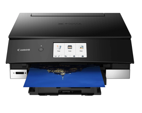 Multifunctional Inkjet Color Canon Pixma TS8350a Black ,  A4 ,  Functii: Impr|Scan|Cop , Viteza Print Mono: 15ipm , Viteza Print color: 10ipm , Conectiv: USB|WiFi , Duplex: Da , ADF: Nu(timbru verde 1 [2]