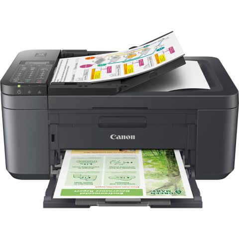Multifunctional InkJet Color Canon TR4755i, A4, Functii: Impr.|Scan.|Cop.|Fax, Viteza de Printare Monocrom: 8.8ppm, Viteza de printare color: 4.4ppm, Conectivitate:USB|WIFI, Duplex:Da, ADF:ADF(incl.TV [1]