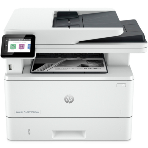 Echipamente de printare si scanare - Multifunctional laser Mono hp MFP4102fdw, A4, Functii: Impr.|Scan.|Cop.|Fax, Viteza de Printare Monocrom: 40 ppm, Conectiv:USB|Ret|WiFi, Duplex:Da, ADF:DADF(incl.TV 23RON) 2Z624F 