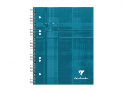 Agende - Notebook A5+ (16 x 21 cm) cu spirala, 90 file, Clairefontaine Bind'O Block