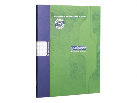 Agende - Notebook A5+ (17 x 22), capsat, hartie reciclata, 48 file Calligraphe 7000, liniatura franceza