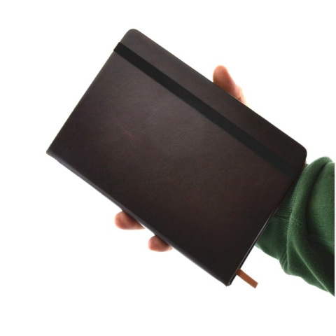 Carnetele si organizatoare - Notebook A5 PREMIUM imitatie piele culoare MARO