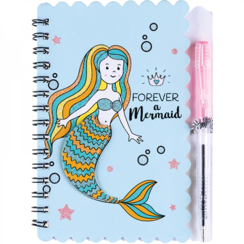 Carnetele si organizatoare - Notebook A6 model SIRENA 140 x 103mm cu spirala dubla si pix inclus