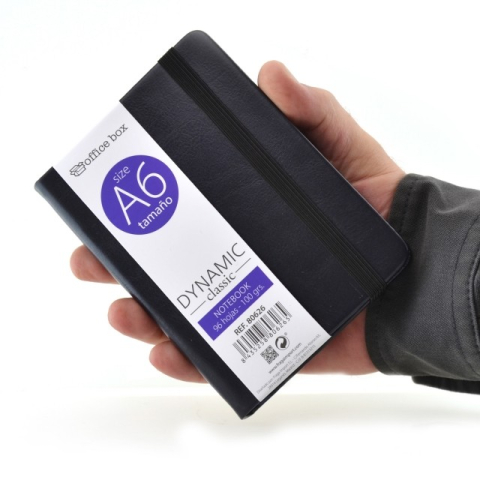 Carnetele si organizatoare - Notebook A6 PREMIUM imitatie piele culoare BLEUMARIN