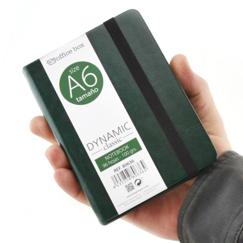 Carnetele si organizatoare - Notebook A6 PREMIUM imitatie piele culoare VERDE