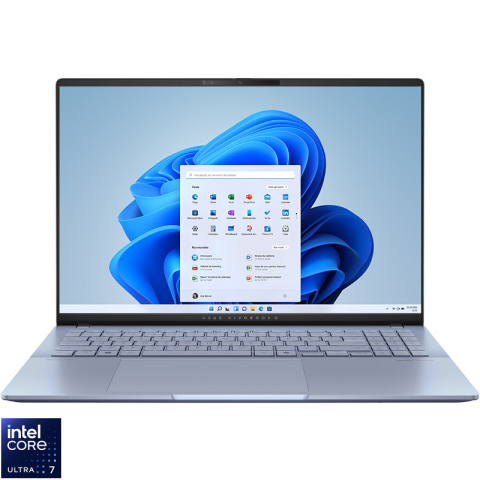 Notebook-uri - Notebook ASUS Vivobook S 16 Intel Core Ultra 7 16inch 3K 16GB 1TB M.2 NVMe PCIe 4.0 SSD Intel Arc Graphics W11P 2Y Mist Blue Cod Produs: S5606CA-RI146X
