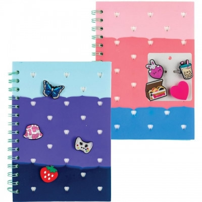 Carnetele si organizatoare - Notebook cu coperti de silicon dimensiune 14.5 x21 cm hartie de 70gsm