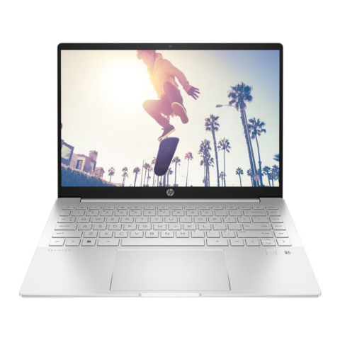 Notebook HP Pavilion Plus 14-eh0003nq Intel Core i7-1255U 14inch 2.8K OLED 16GB 1TB PCIe RTX 2050 4GB FreeDOS 3.0 Natural Silver Cod Produs: 7H689EA#AKE [0]