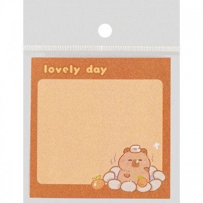 Index, notesuri adezive - Notes adeziv hartie 50 de coli dimensiune 80x80mm model CAPYBARA