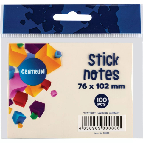 Index, notesuri adezive - Notes autoadeziv 76 x 102mm 100 file culoare GALBEN