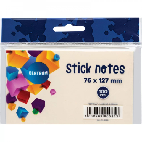 Index, notesuri adezive - Notes autoadeziv 76 x 127mm 100 file culoare GALBEN