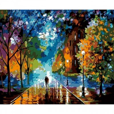 Panze de pictura - Panza de pictura pe numere cu rama de lemn dimensiune 40x50cm model PARC