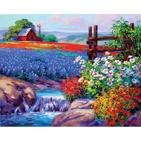 Panze de pictura - Panza pictura pe numere peisaj 40x50 cm