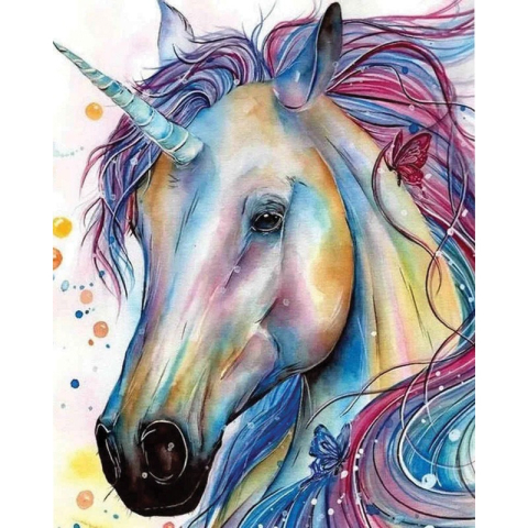 Panze de pictura - Panza pictura pe numere unicorn 40x50 cm