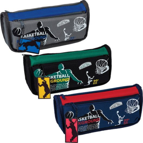 Penare - Penar cu 2 fermoare, modele Basketball, dimensiune 21x 10 x 5.5 cm