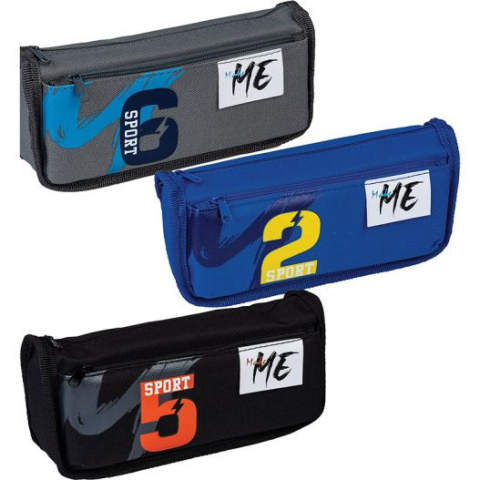 Penare - Penar cu doua fermoare, model SPORT, neechipat, 3 culori disponibile, dimensiune 21 x 10 x5,5  cm